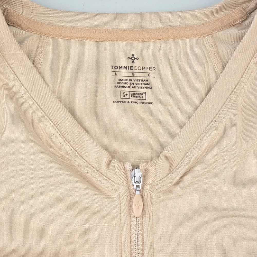 Tommie Copper Full Back Support Shirt Compression Top Nude Size L